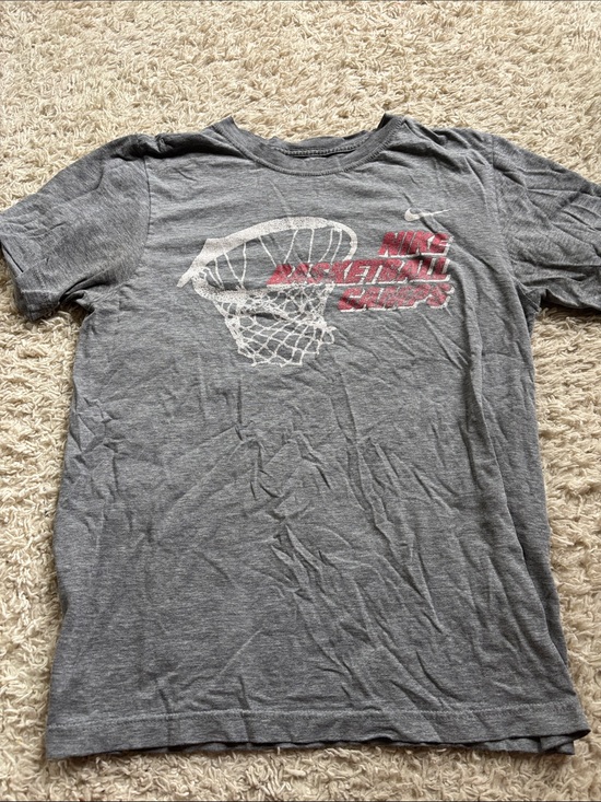 Nike Other - Nike Gray Tee with White Hoop and Red Accents